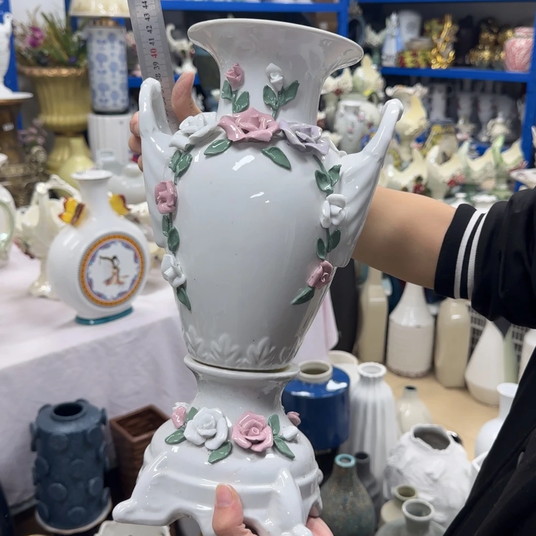 瓷片陶瓷工艺花瓶摆件