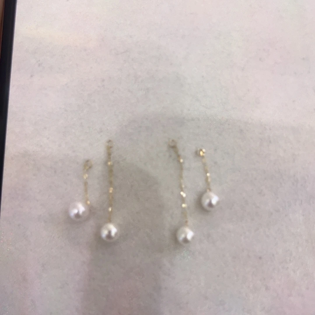 淡水珍珠耳饰18K金镶嵌