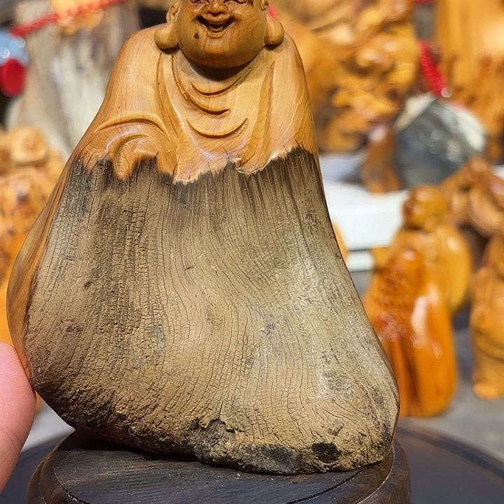 柏木太行崖柏弥勒佛