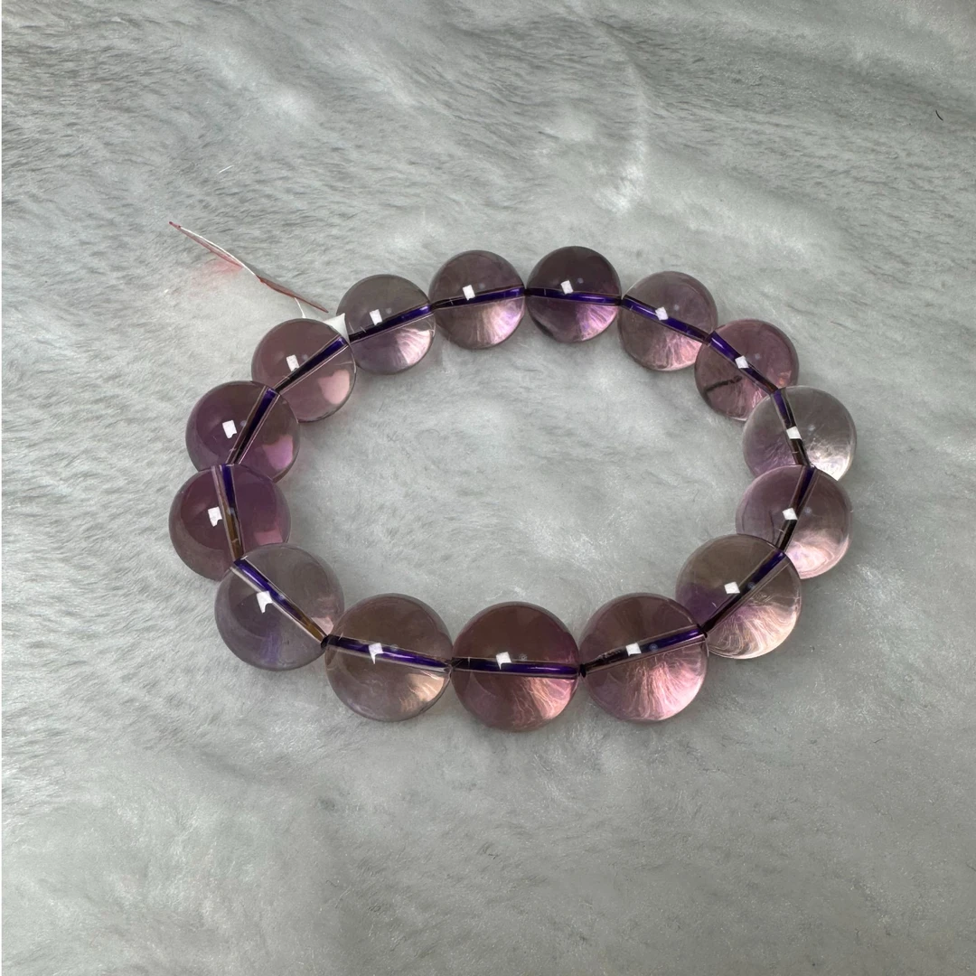 【宝华珠宝】天然水晶紫晶圆珠