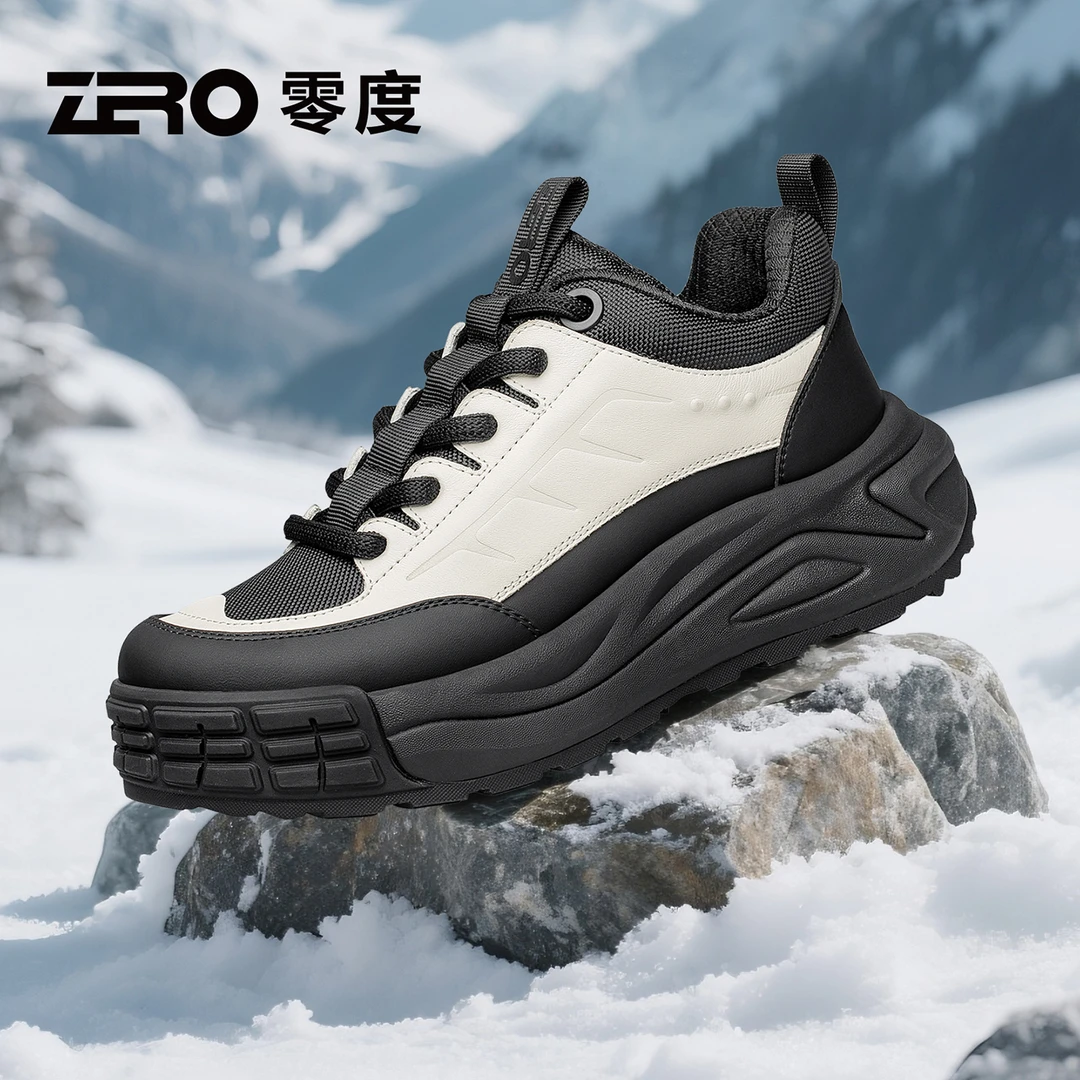 ZRO零度黑色耐磨男鞋秋冬时尚休闲鞋防滑低帮户外休闲男鞋53902