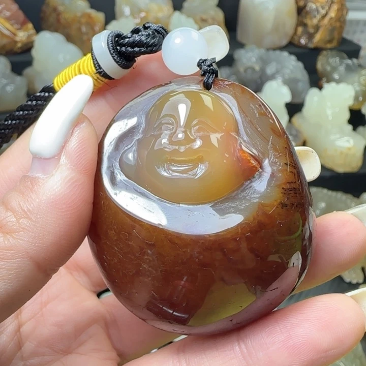 玛瑙/玉髓合金手把件