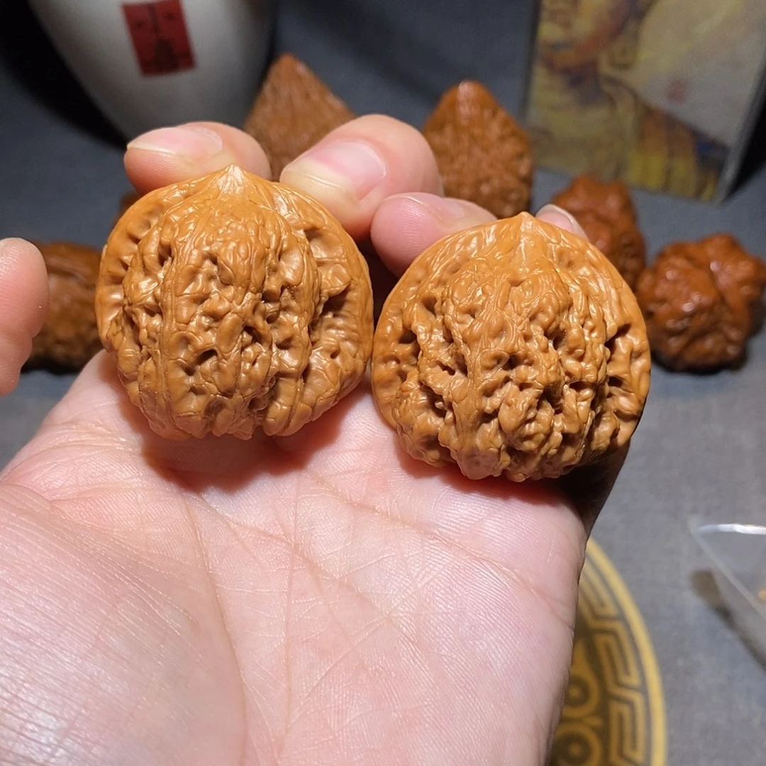 文玩核桃把件全品无修40尺平谷凹底