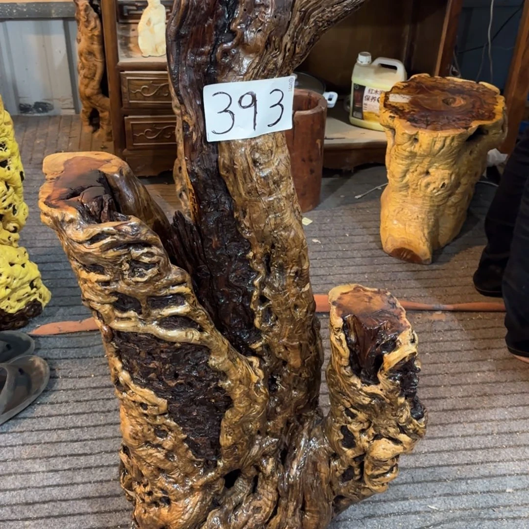 浪***浪龙纹鸡心枣木手工艺品