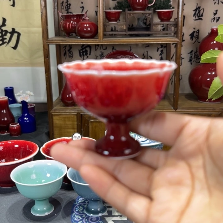 景德镇陶瓷浅行窑福利贵妃杯