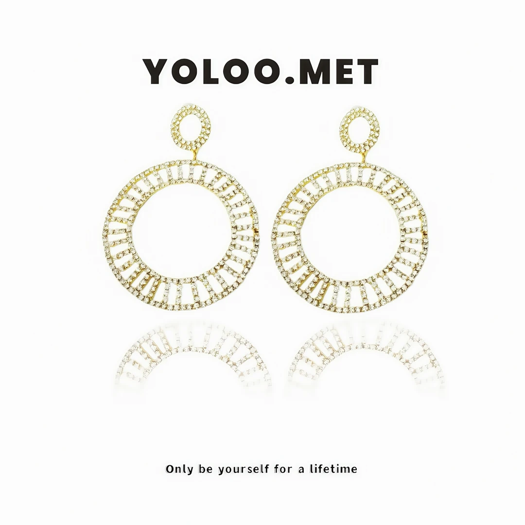 铜合金耳饰 【Yoloo.Met】小众设计师轻奢气质大圈耳环精致百搭耳环