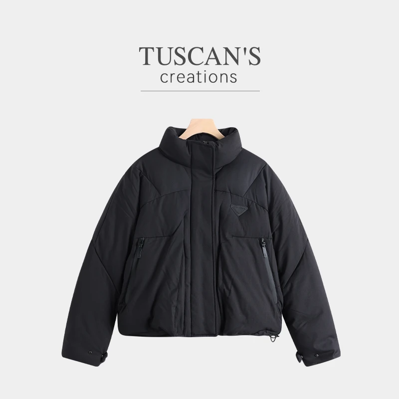 TUSCAN'S CREATIONS女款保暖女百搭女士休闲短款白鸭绒羽绒服短款