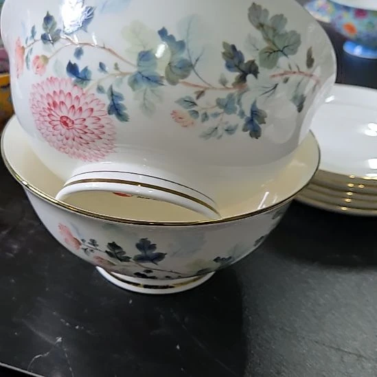 瓷片微瑕珐琅彩花神6寸2个666