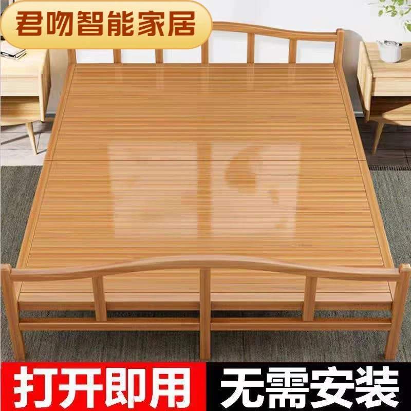 【2533人好评】竹床折叠床单人双人家用午休凉床成人出租房屋简易