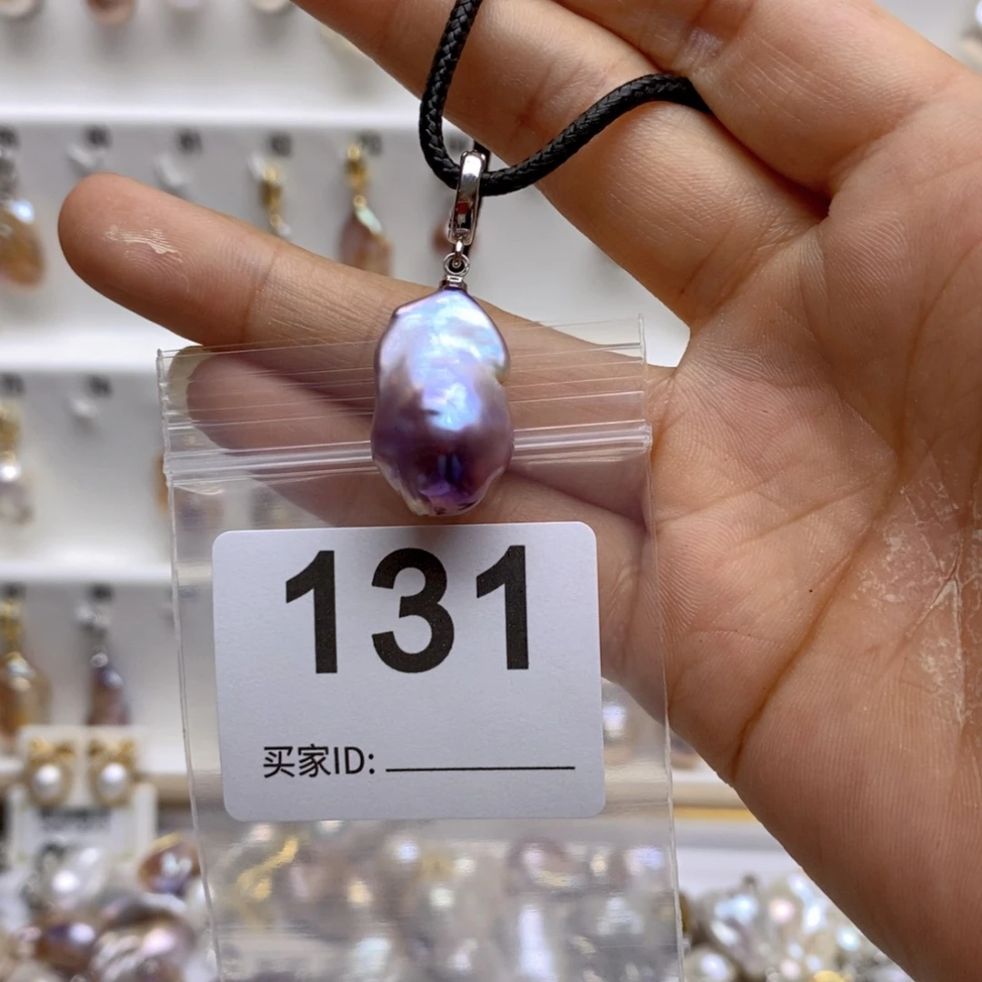 淡水珍珠颈饰银S925镶嵌131