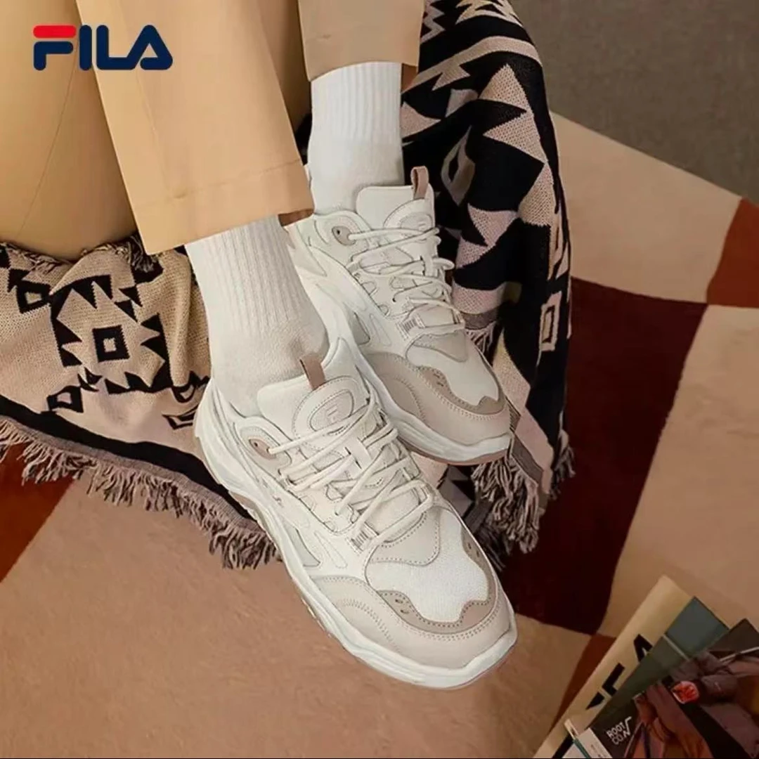 FILA 斐乐山丘鞋老爹鞋女复古运动夏季厚底休闲鞋 F12W312117F