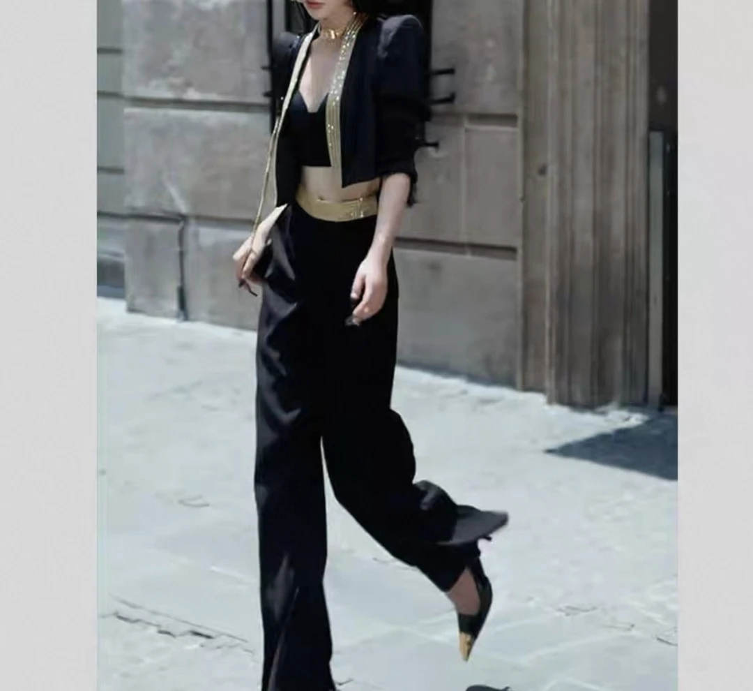 878/2025新款韩版重工洋气时尚潮流套装