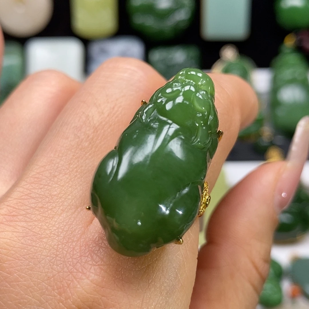 和田玉颈饰银S925镶嵌