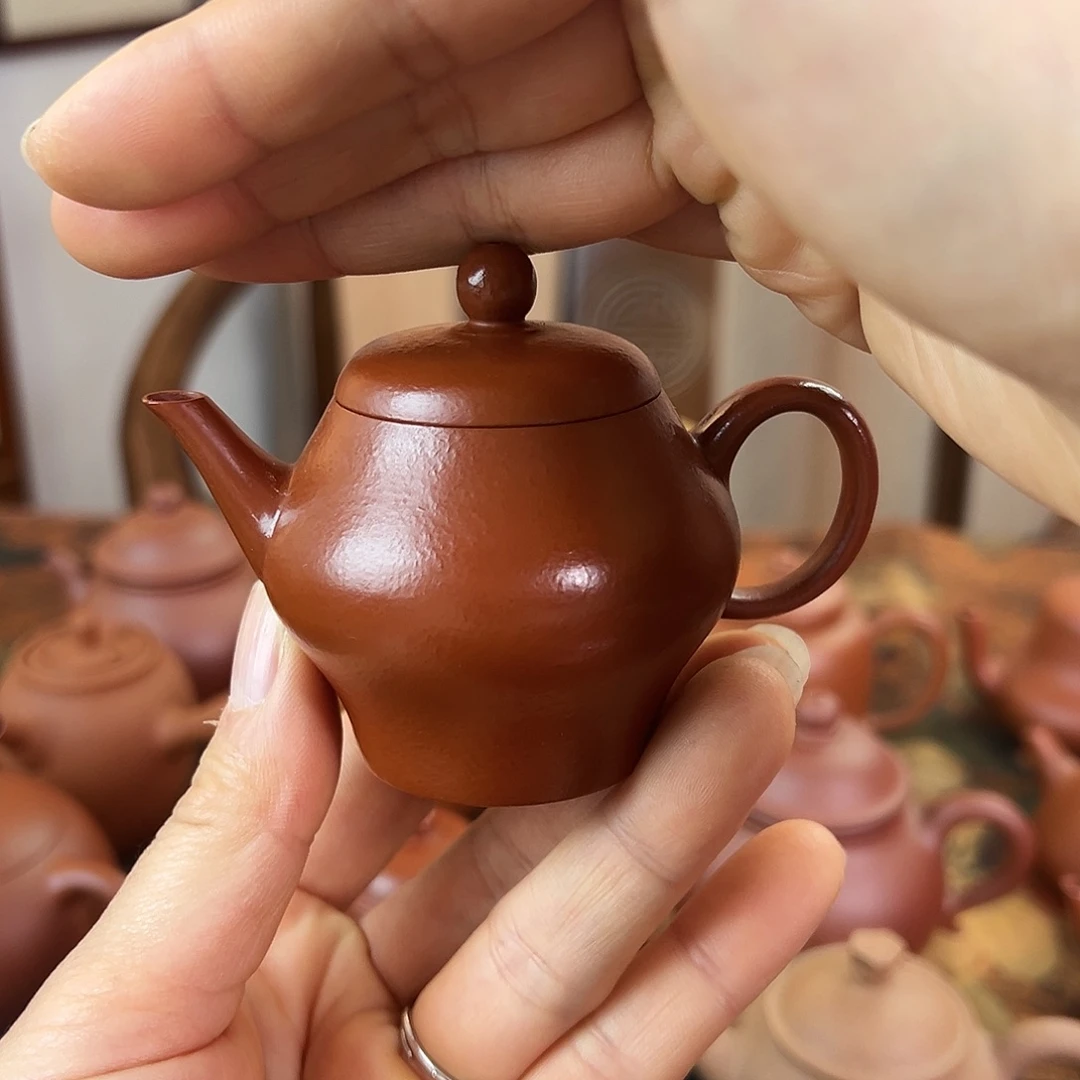 紫砂茶壶精品 翁壶 朱泥 85cc