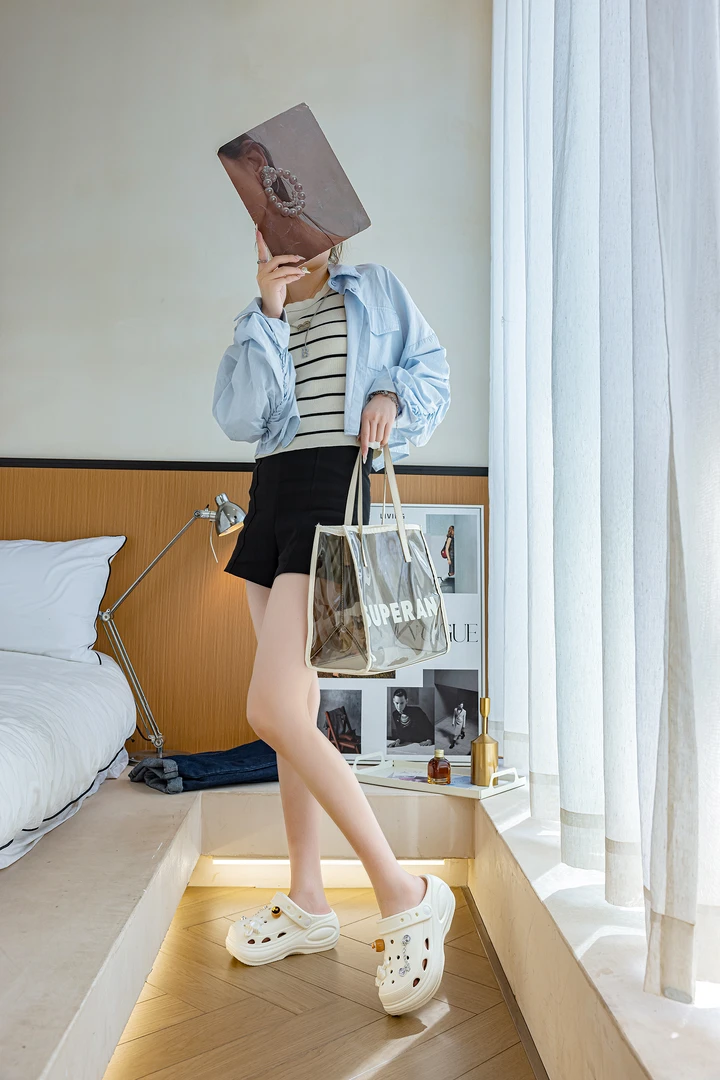 夏日凉凉仙女厚底轻薄洞洞鞋