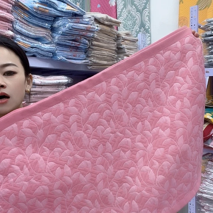 棉粉色小树叶纯棉