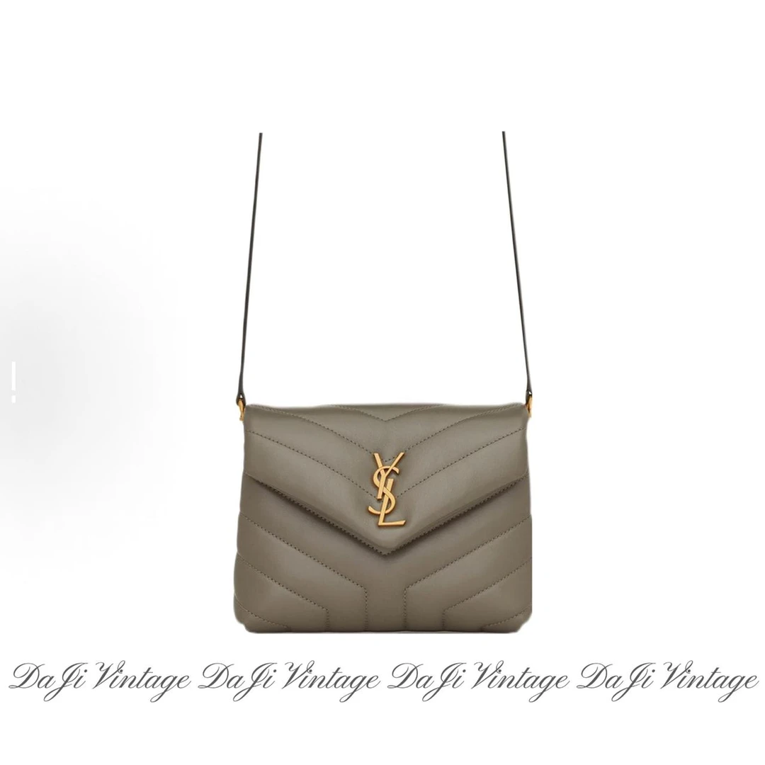95新 YSL/圣罗兰 大吉中古/ysl圣罗兰苔绿色mini loulou斜挎包
