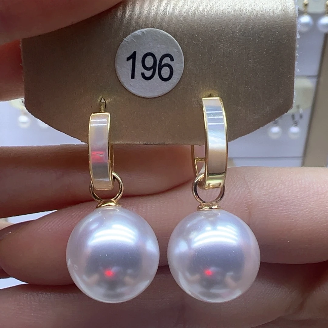 银S925镶嵌淡水珍珠耳饰