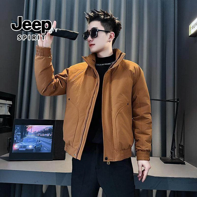 JEEPSPIRIT/吉普秋冬季保暖立领棉衣时尚百搭棉服外套韩版男士
