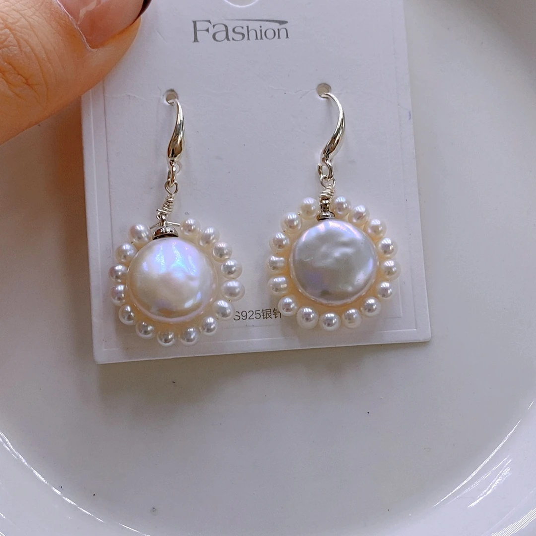 颈饰银S925镶嵌淡水珍珠