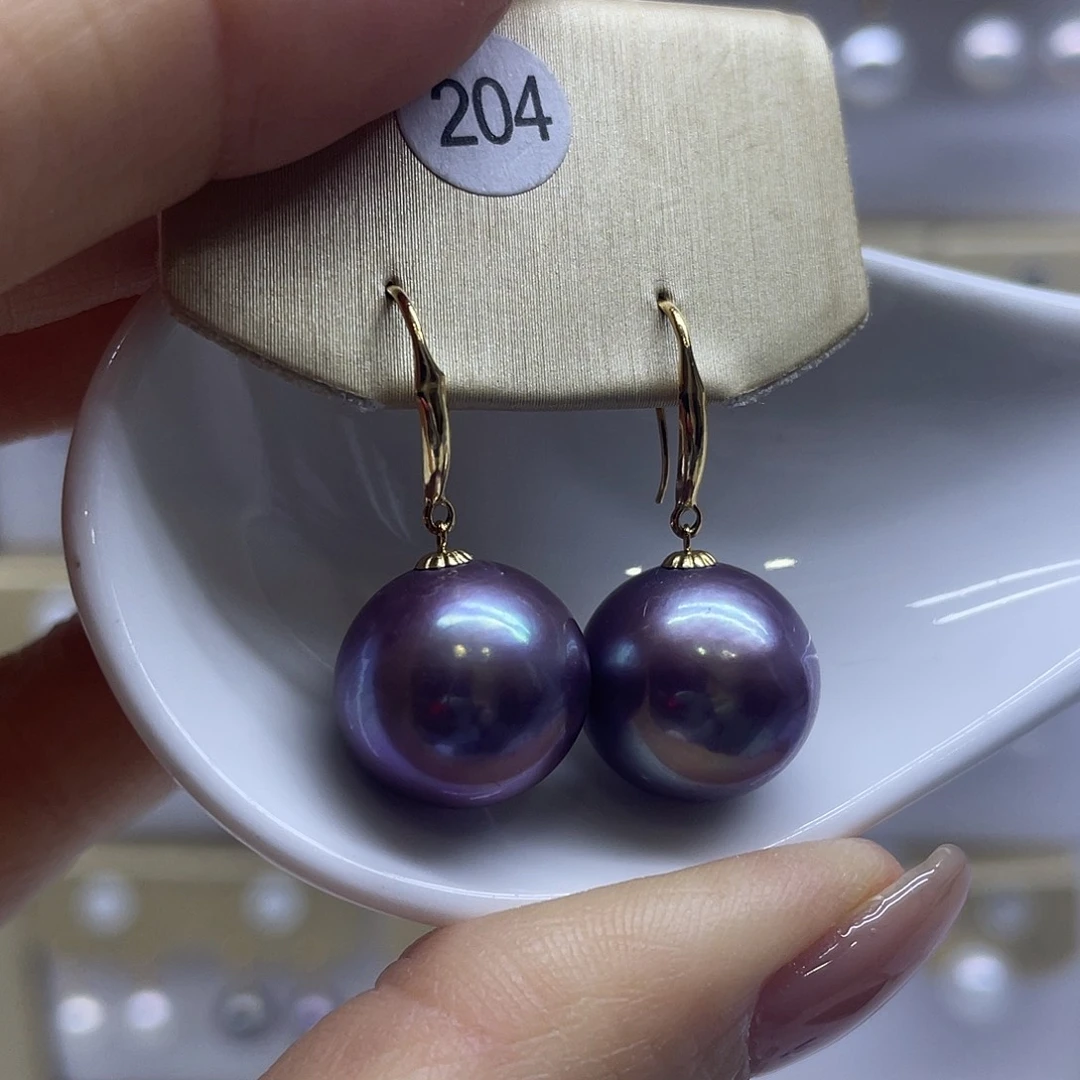 耳饰淡水珍珠18K金镶嵌