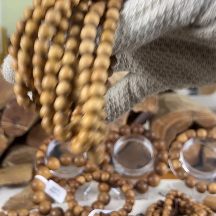 檀香木其他默*桑客定大块碎料手串07 108奶醇甜