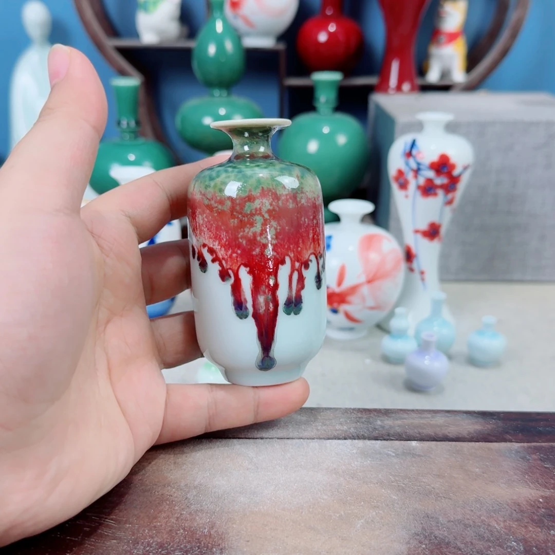 陶瓷手工小花器摆件