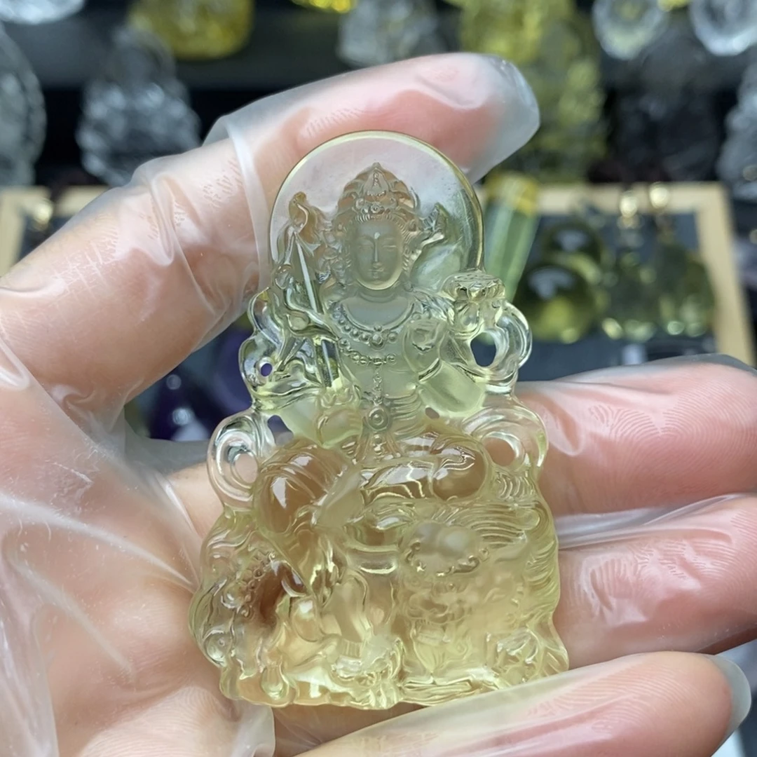 邢***゛水晶颈饰未镶嵌文殊菩萨