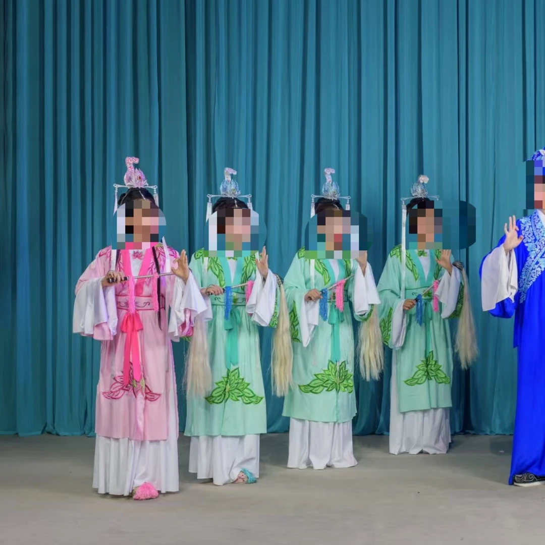 依梦越剧花旦戏服新款戏曲演出服装玉蜻蜓王志贞道姑雪纺尼姑衣