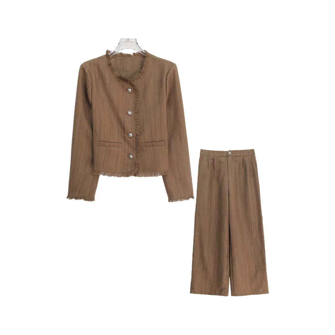 S流苏设计感时尚气质纯色高级感套装S4253