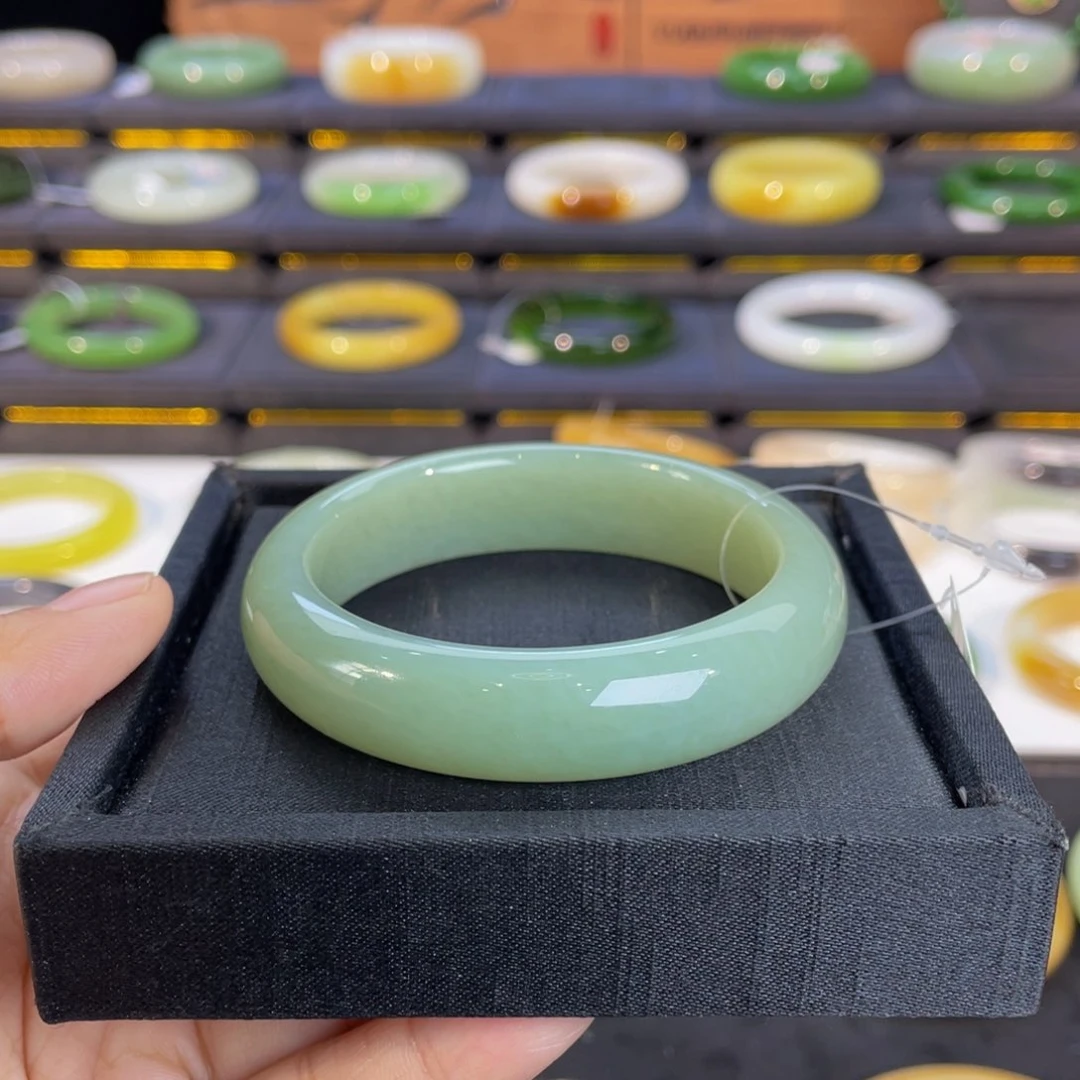 未镶嵌手镯和田玉-且末蓝55