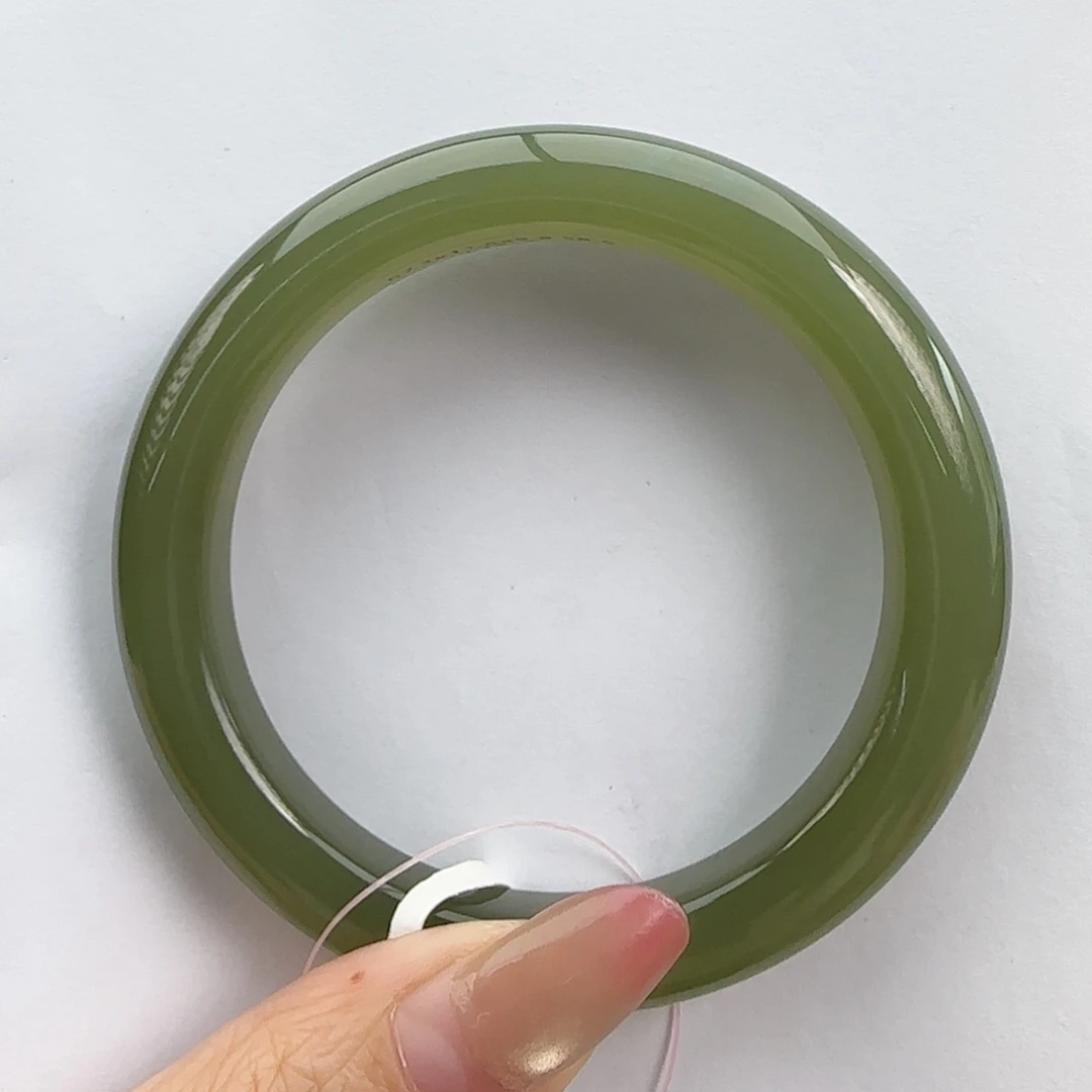 和田玉未镶嵌手镯57-58