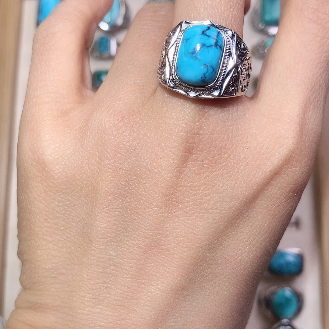 绿松石银S925镶嵌颈饰