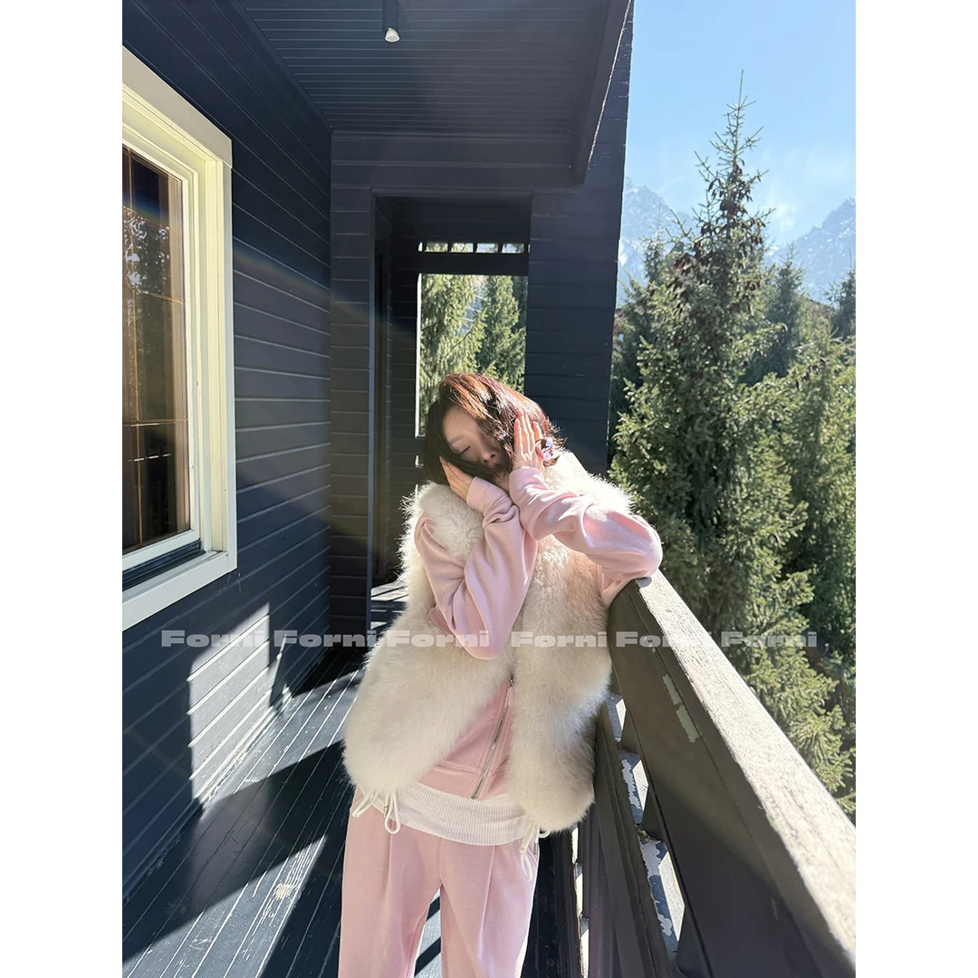 FORNI 咩咩小羊羔 90白鹅绒山羊绒羽绒马甲