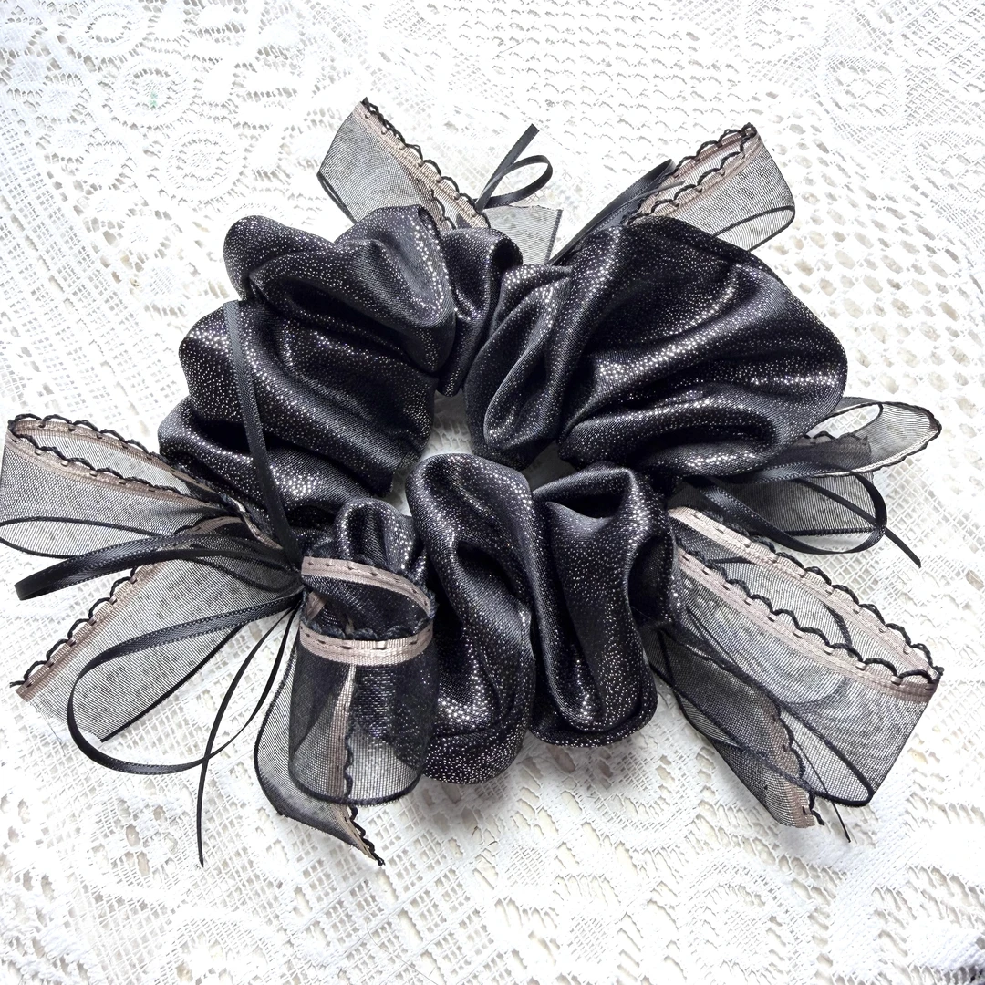 韩国Eunoia Nero氛围感甜美日韩气质肠圈发圈发绳蝴蝶结发饰3069