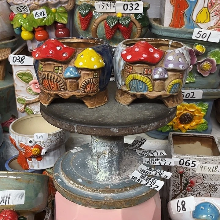 粗陶材质多肉花盆