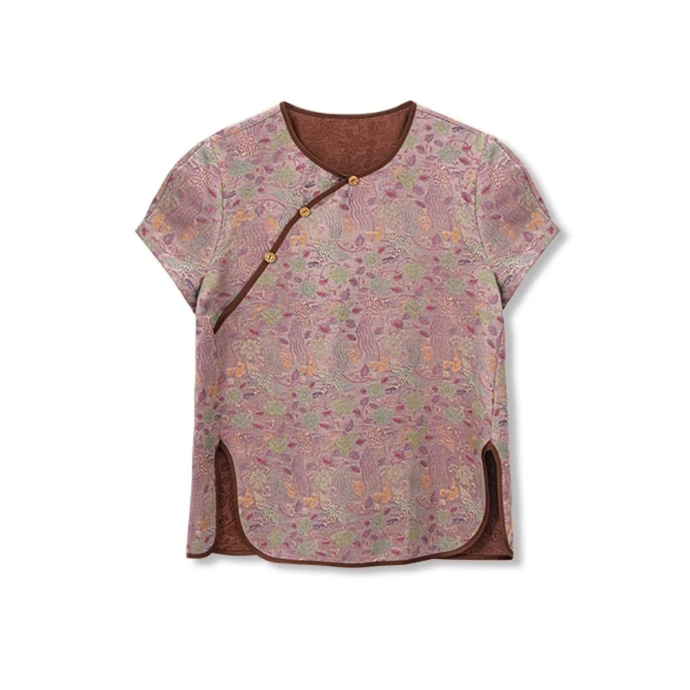 序缇春夏新款复古国风新中式女装桑蚕丝上衣S01-15108