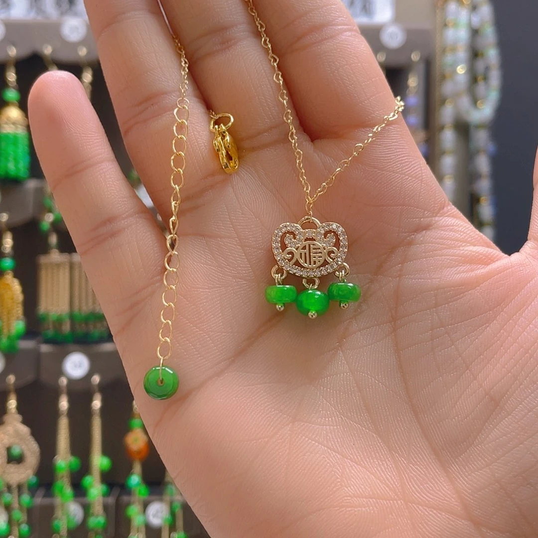 翡翠合金耳饰翡翠