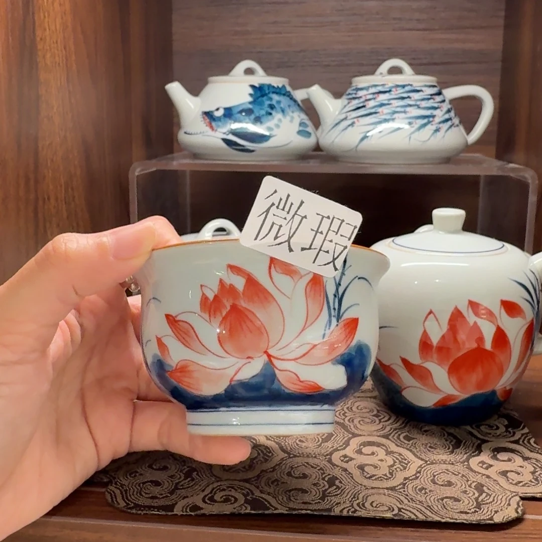 釉下彩纯手绘微瑕