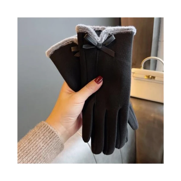 冬天手套女冬季韩版可爱学生加绒保暖防寒骑车开车触屏手套MMB
