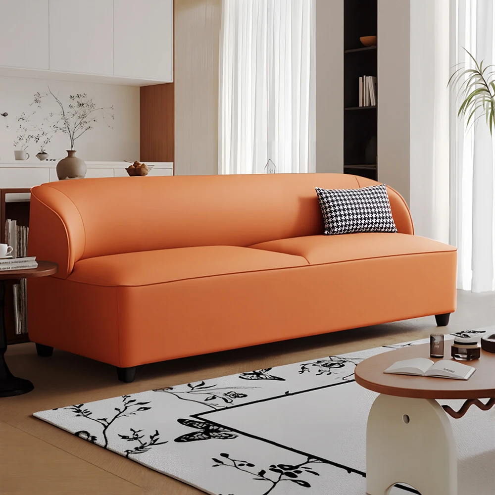 北欧猫抓皮沙发小户型简约客厅现代店铺休息区服装布艺双三人沙发