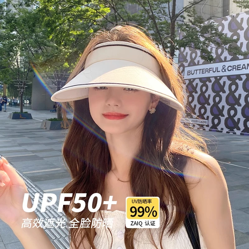运动时尚2025夏季防晒防紫外线空顶帽透气女款太阳遮阳帽户外A
