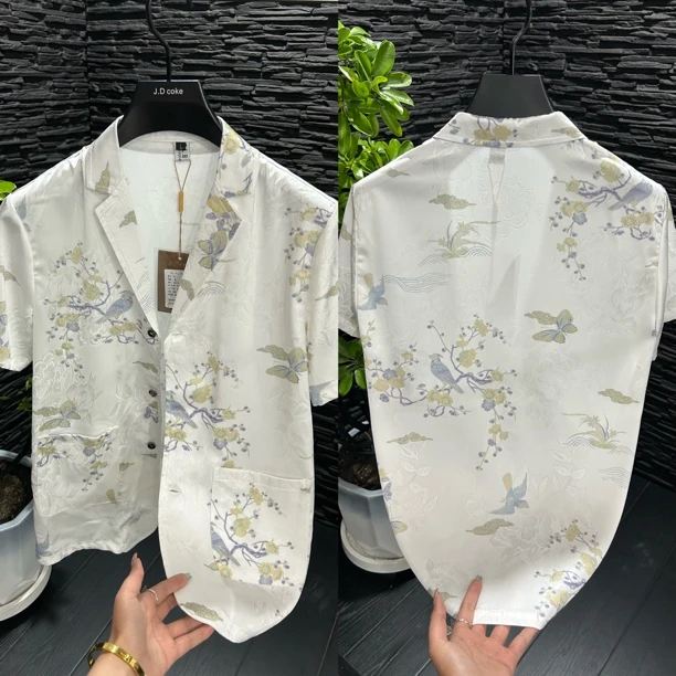 夏季新款时尚高品质西装领短袖/8047