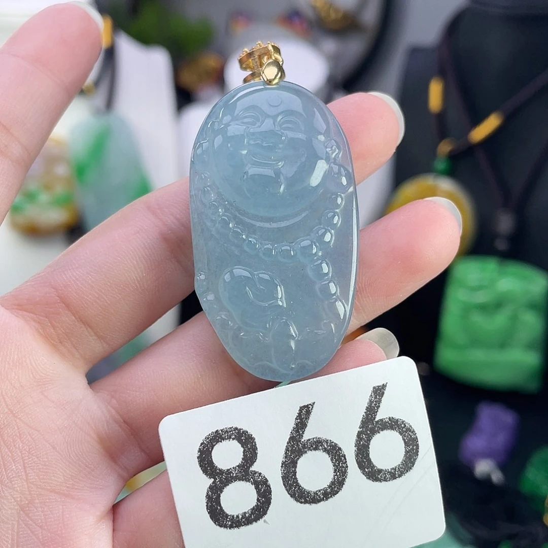 翡翠未镶嵌吊坠(赠链)