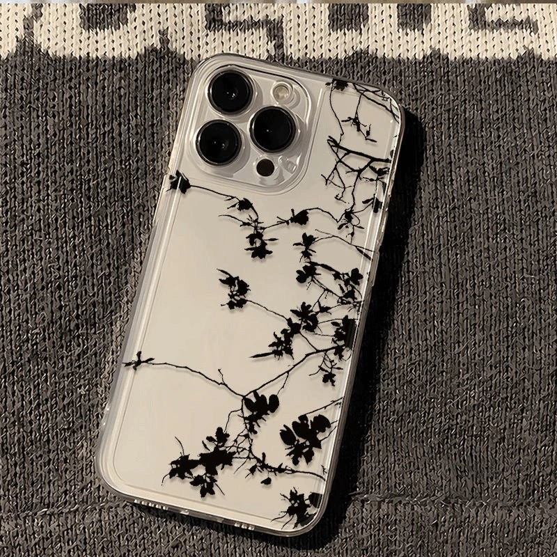 枯树逢春适用苹果15PROMAX手机壳iPhone14高级感12软13防摔16