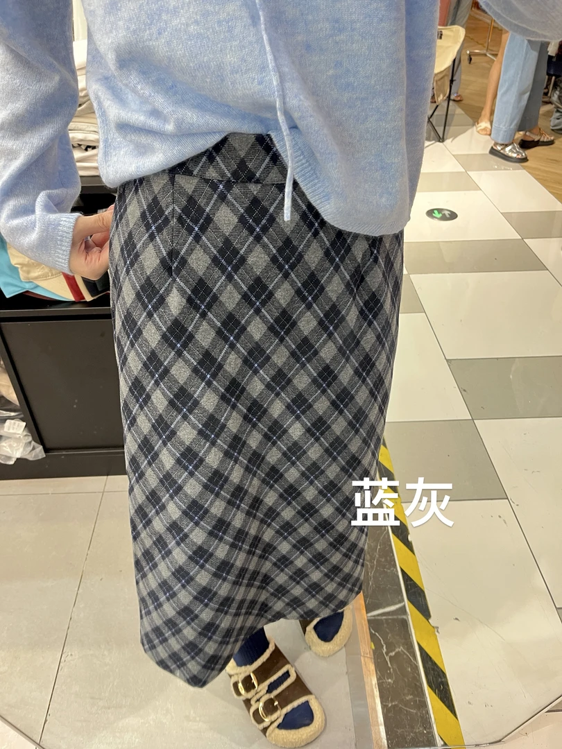 Y y专属秋季格子半身裙显瘦休闲时尚H型