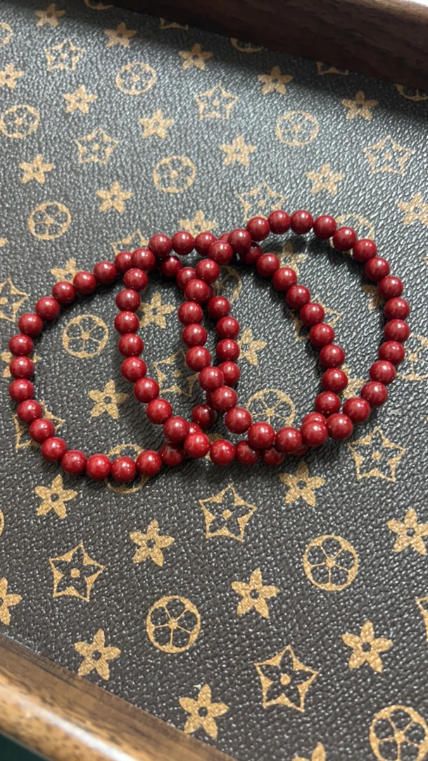 含辰砂工艺品【珠宝集结号】626号天然朱砂手链6m-天然珠宝发货多样