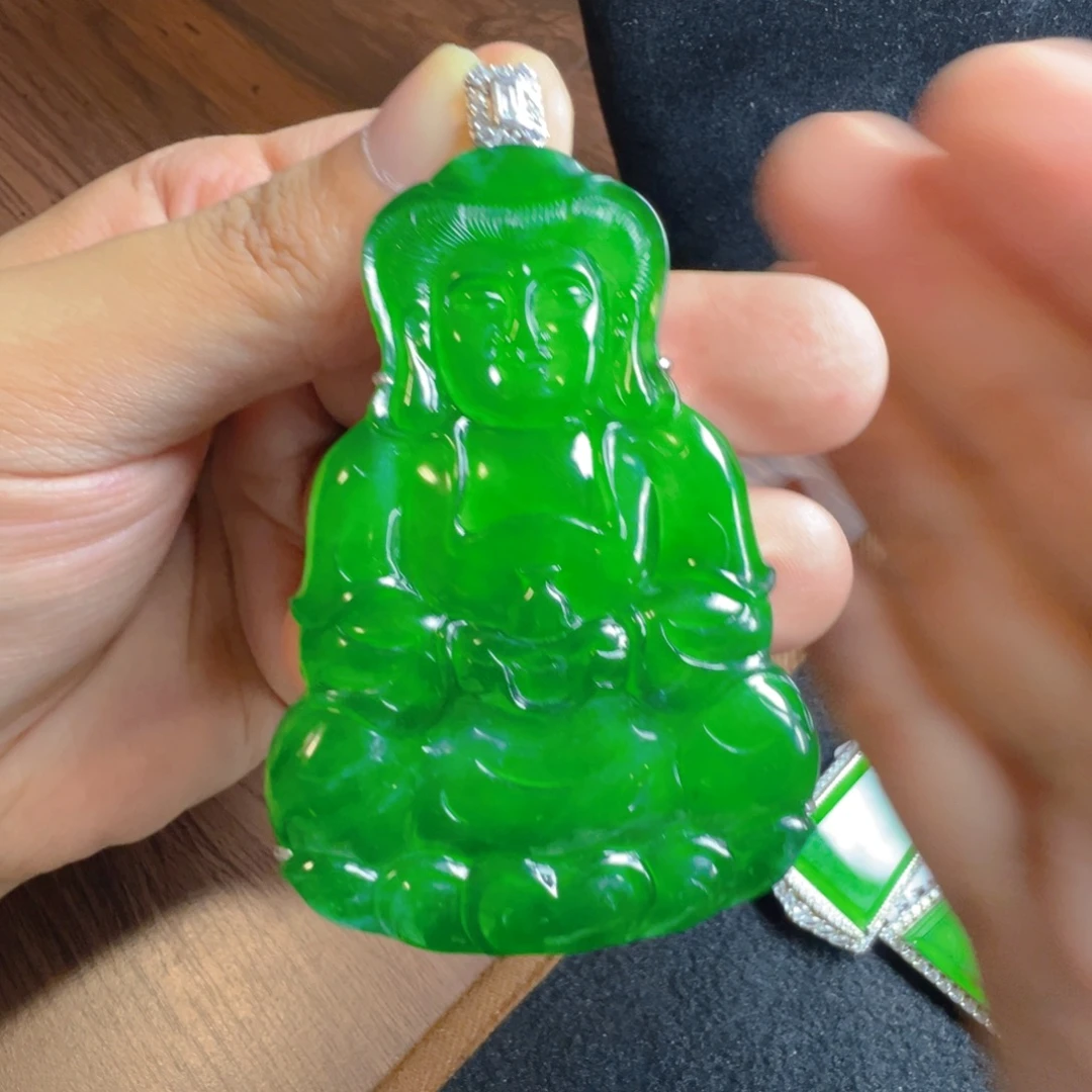 翡翠银S925镶嵌颈饰