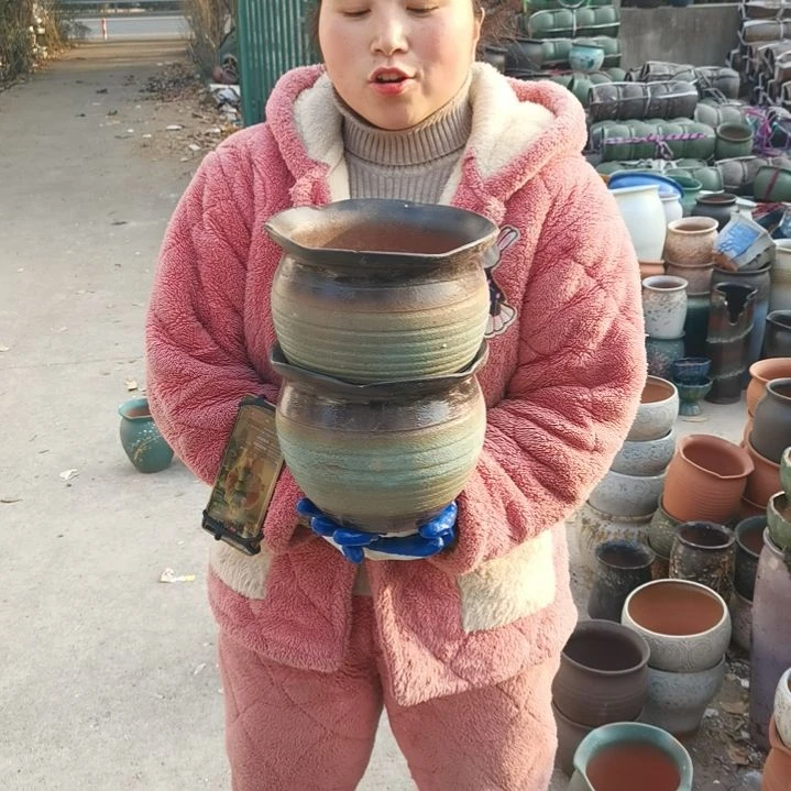 红陶口20高16瑕疵口磕碰