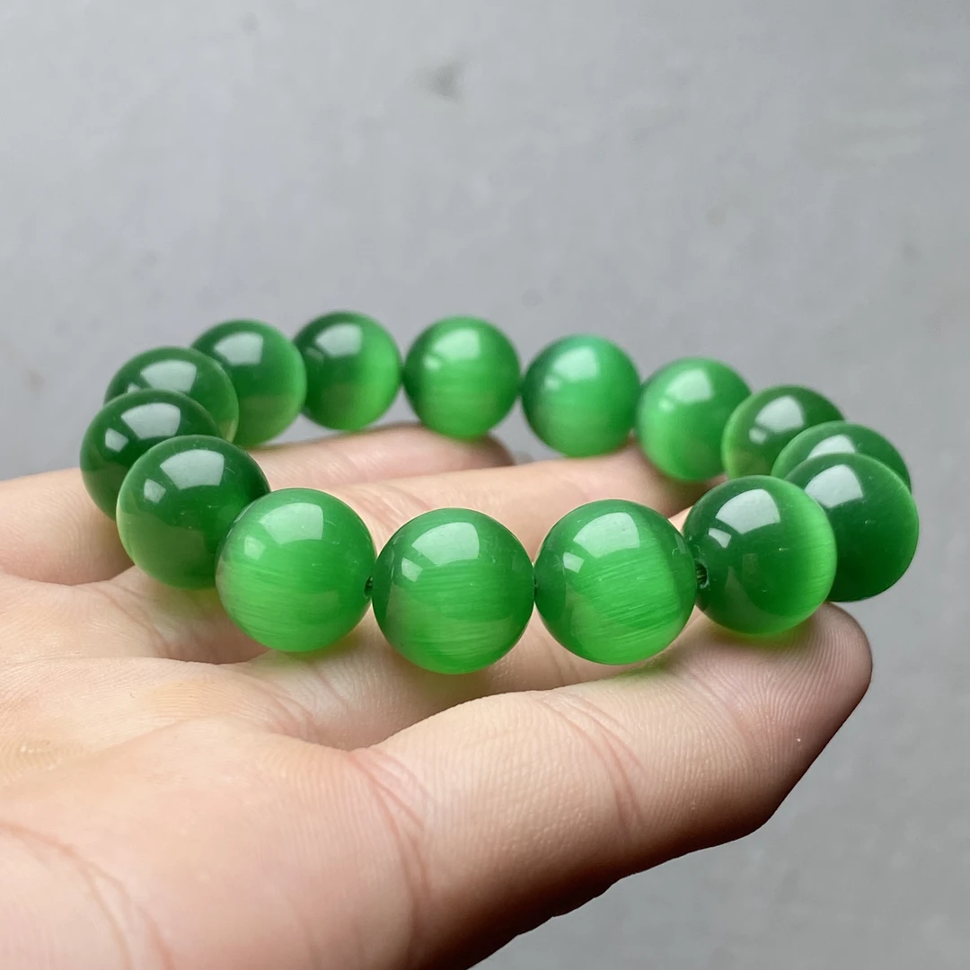 MY-253号精品高货猫眼波菜绿13mm多样性发一件